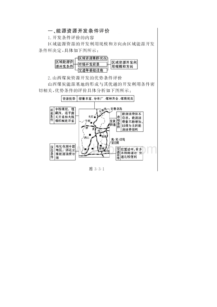 高三地理一轮复习精品导学案31 能源资源的开发以我国山西省为例必修3.docx_第3页