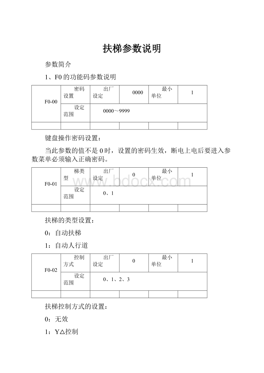 扶梯参数说明.docx