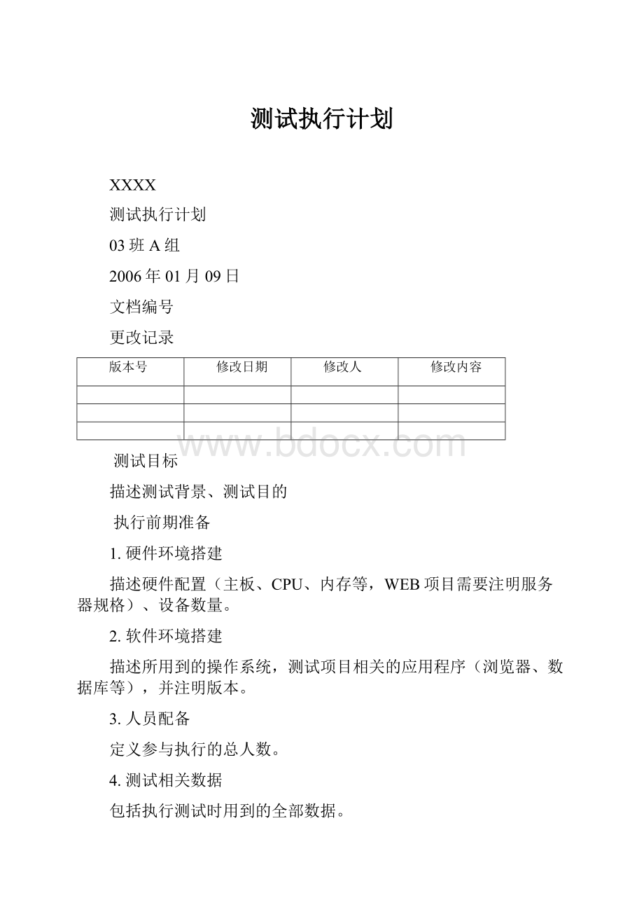 测试执行计划.docx