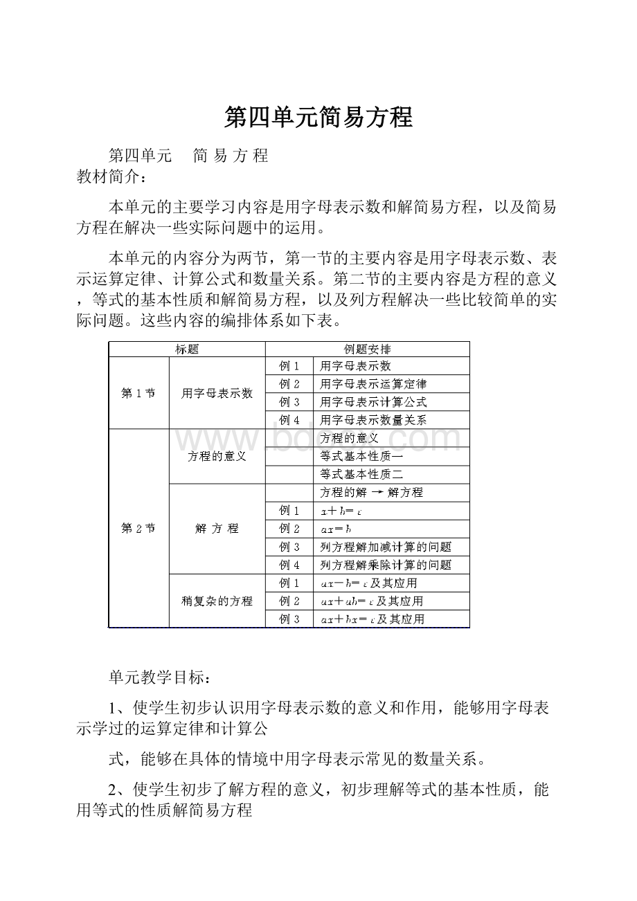 第四单元简易方程.docx_第1页