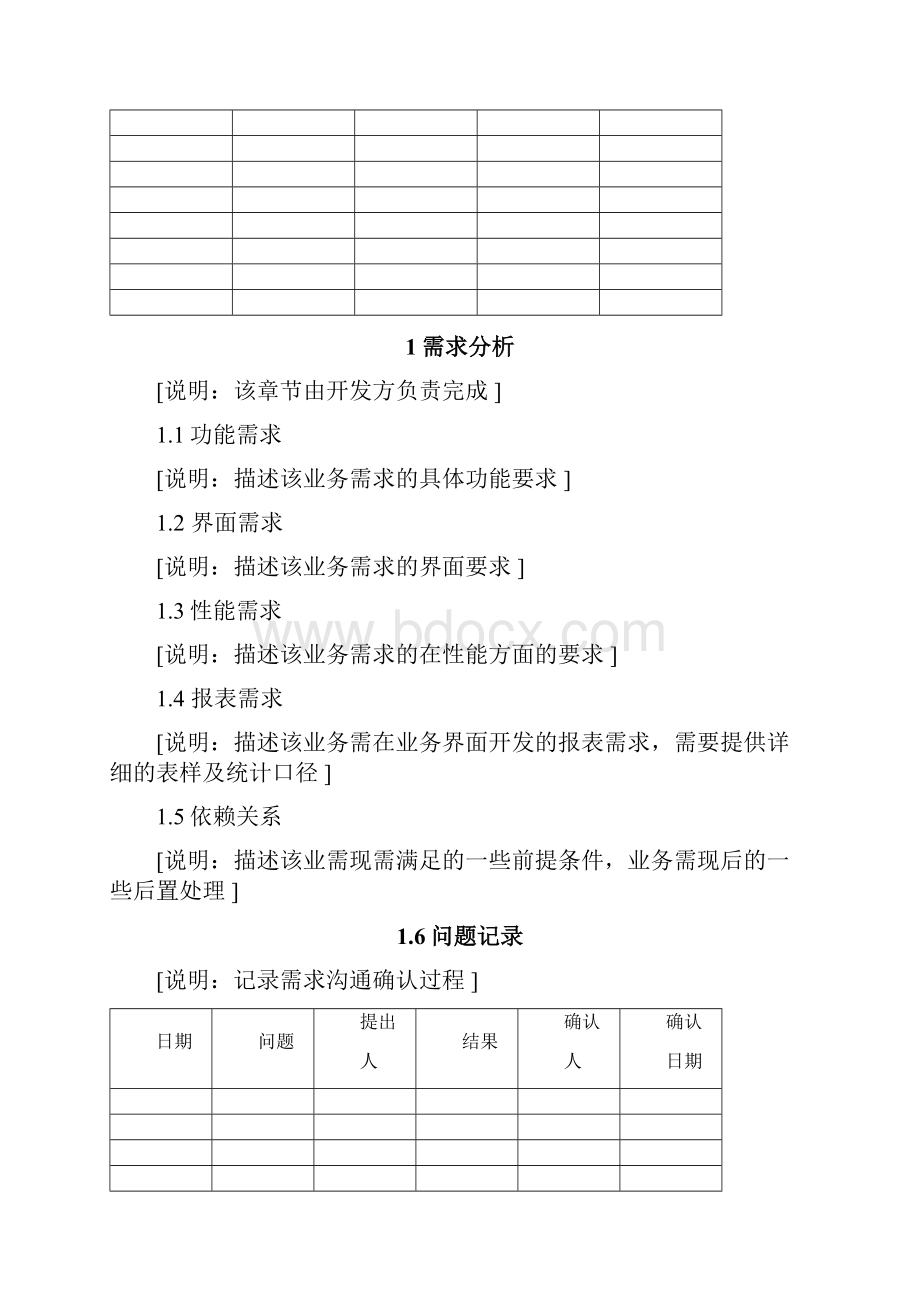 软件工程软件需求分析模板.docx_第2页