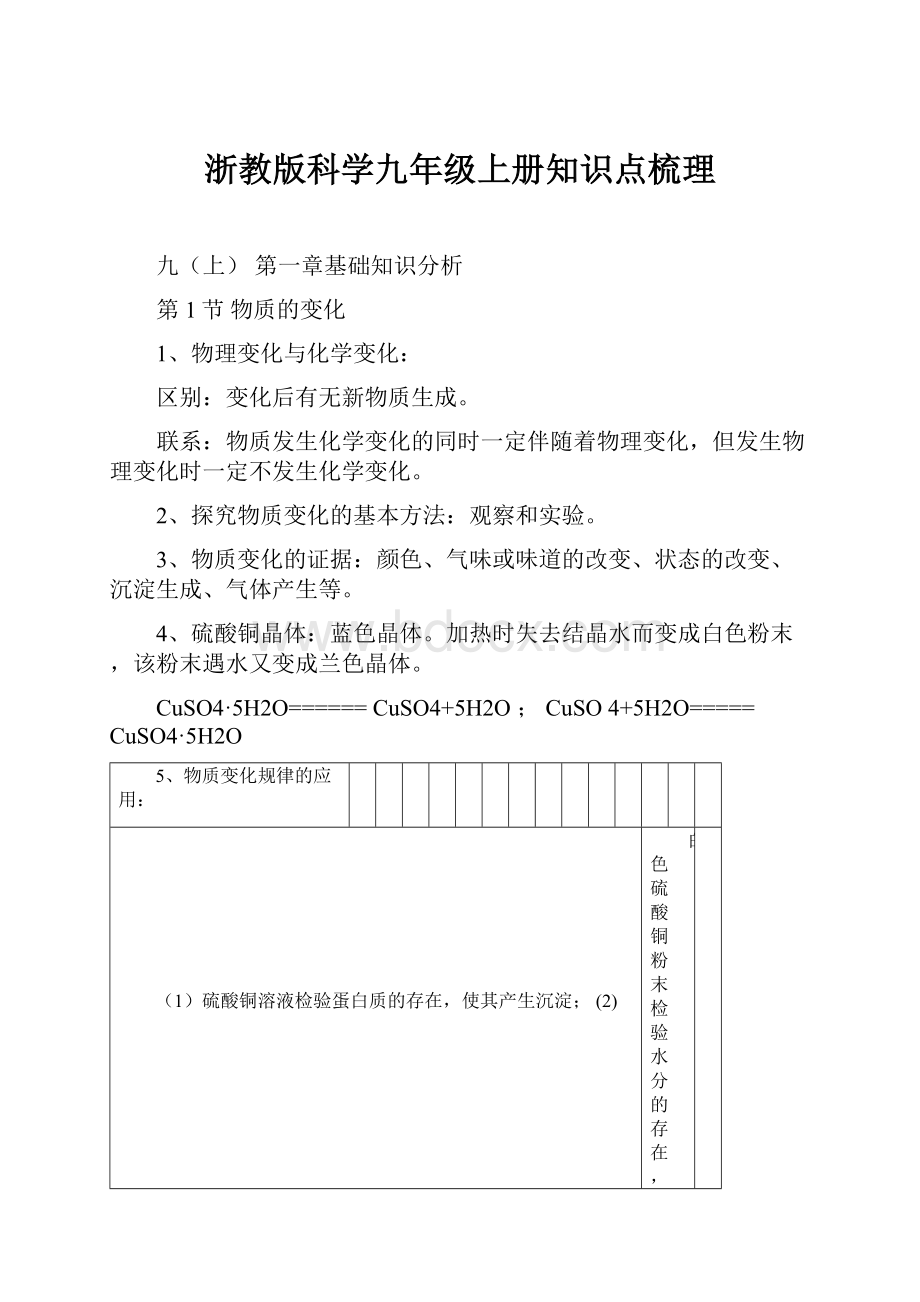 浙教版科学九年级上册知识点梳理.docx_第1页