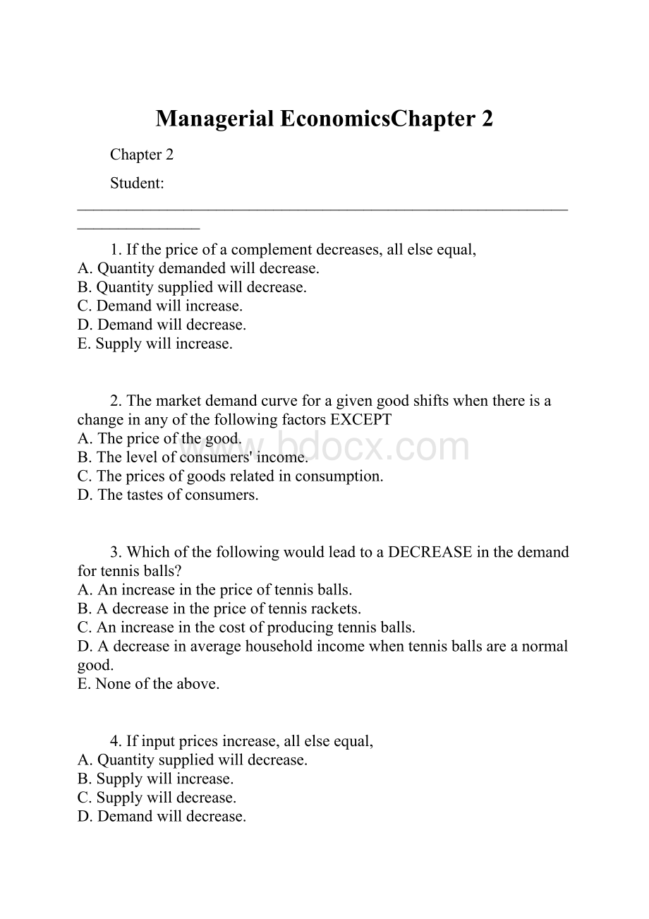 Managerial EconomicsChapter 2.docx_第1页