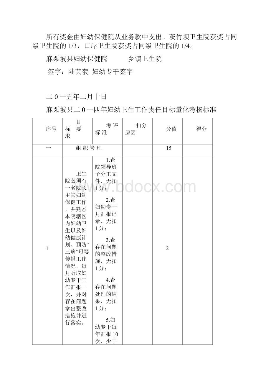 麻栗坡县妇幼保健院目标责任书 317乡级.docx_第2页