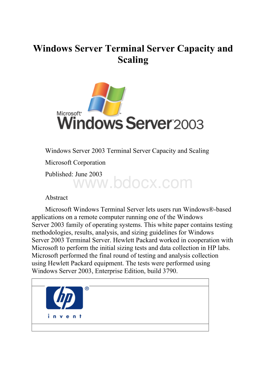 Windows Server Terminal Server Capacity and Scaling.docx