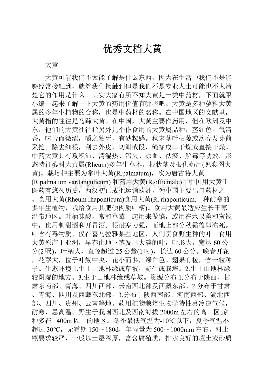 优秀文档大黄.docx