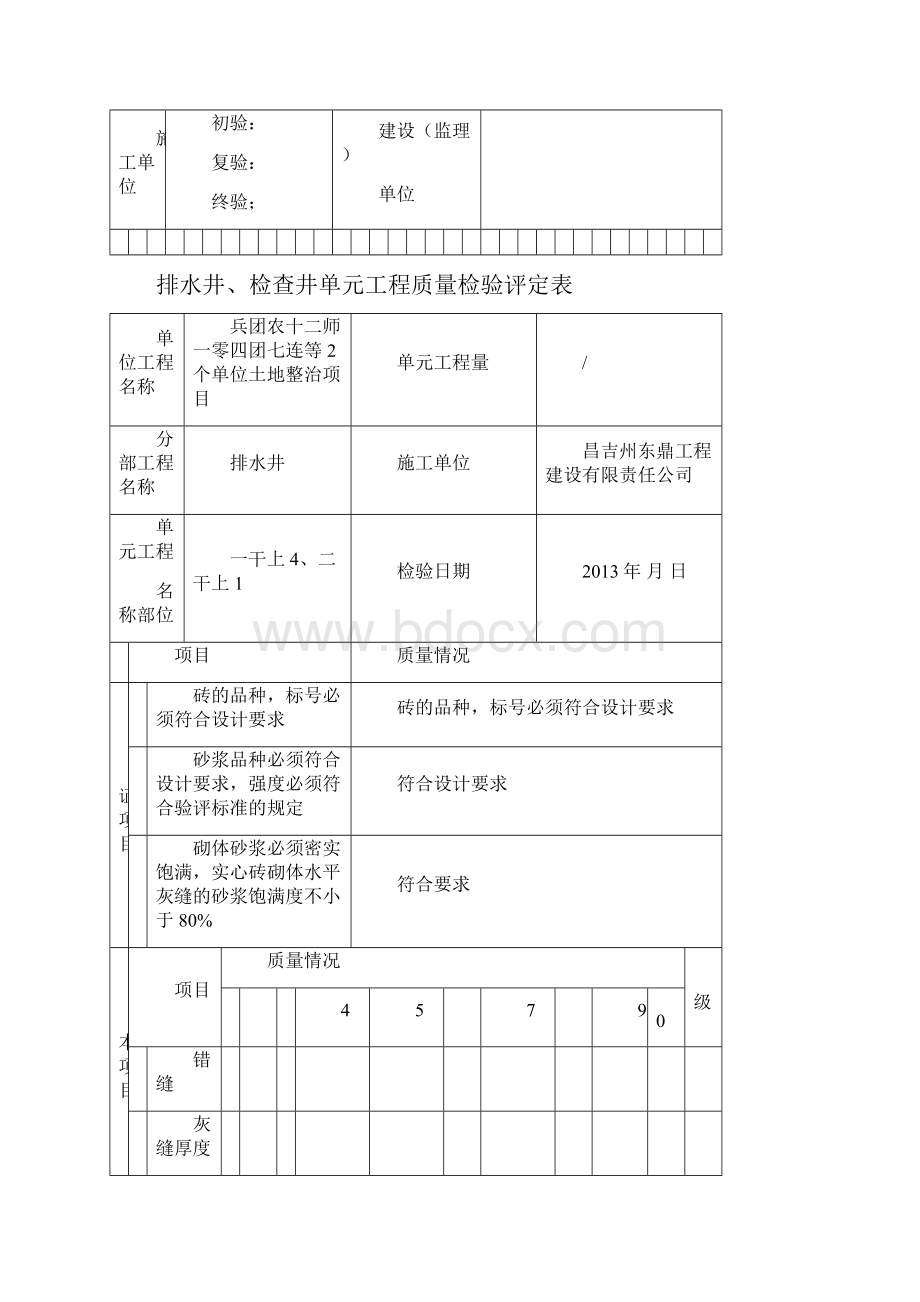 阀门井检查井排水井单元项目工程质量检验评定表SL.docx_第3页