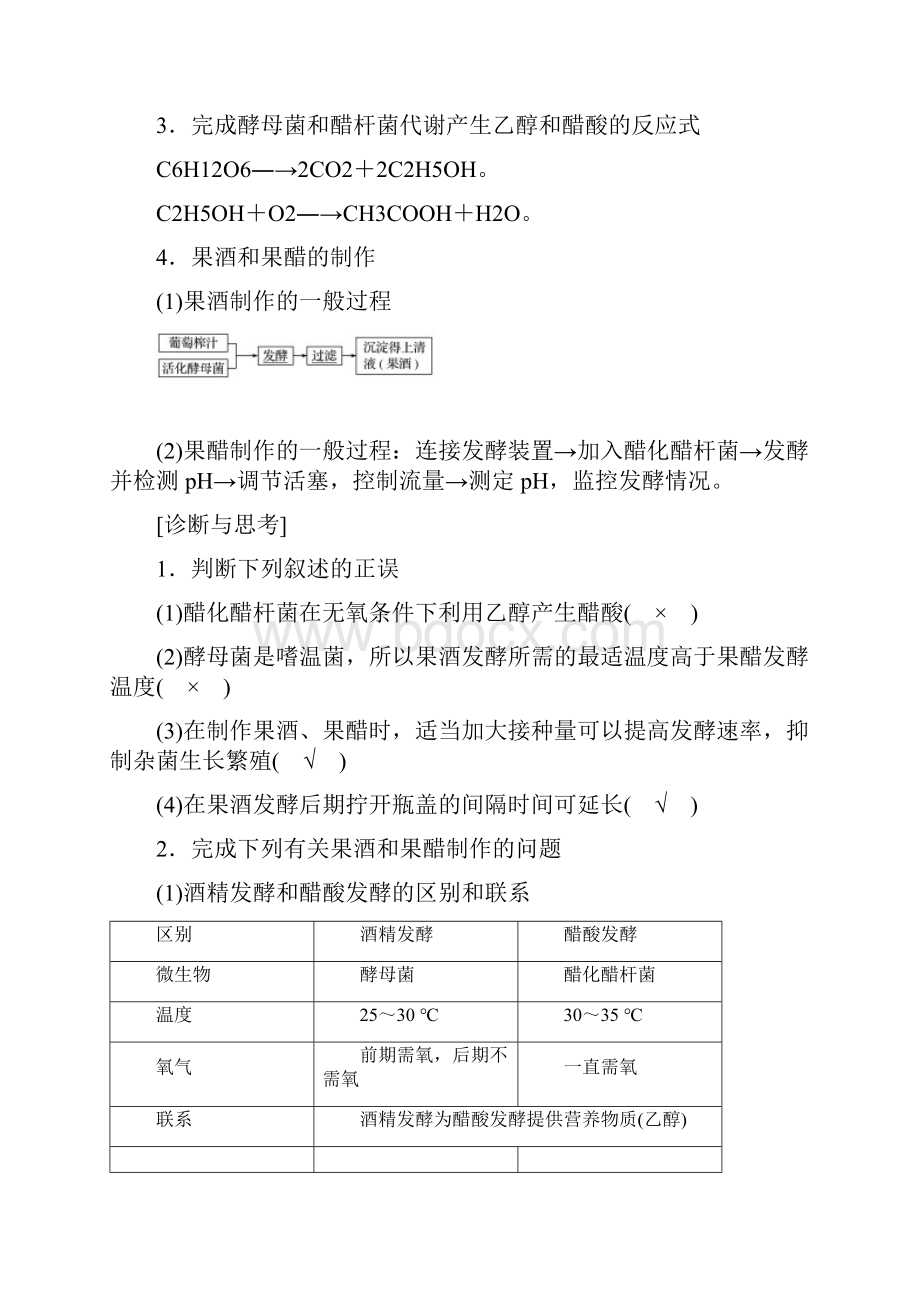 高考生物浙科版总复习 第十单元 第35讲 生物技术在食品加工中的应用与浅尝现代生物技术.docx_第2页