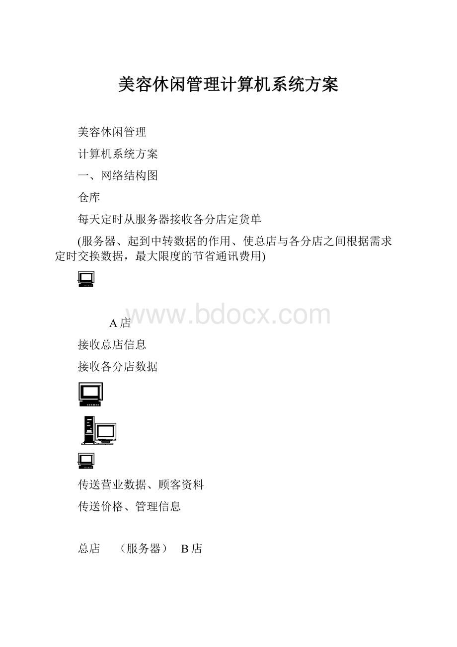 美容休闲管理计算机系统方案.docx_第1页