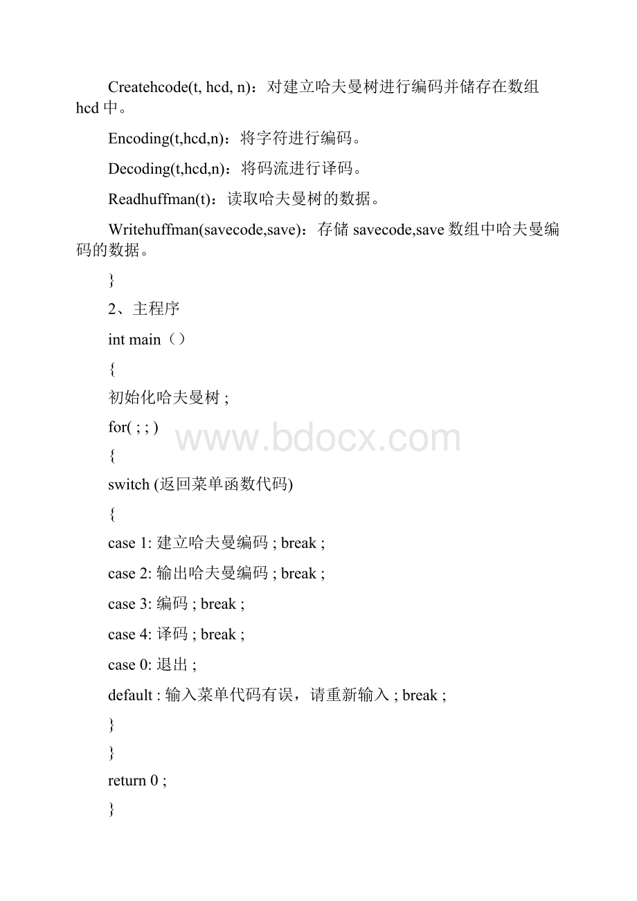 哈夫曼编译码实验报告.docx_第3页