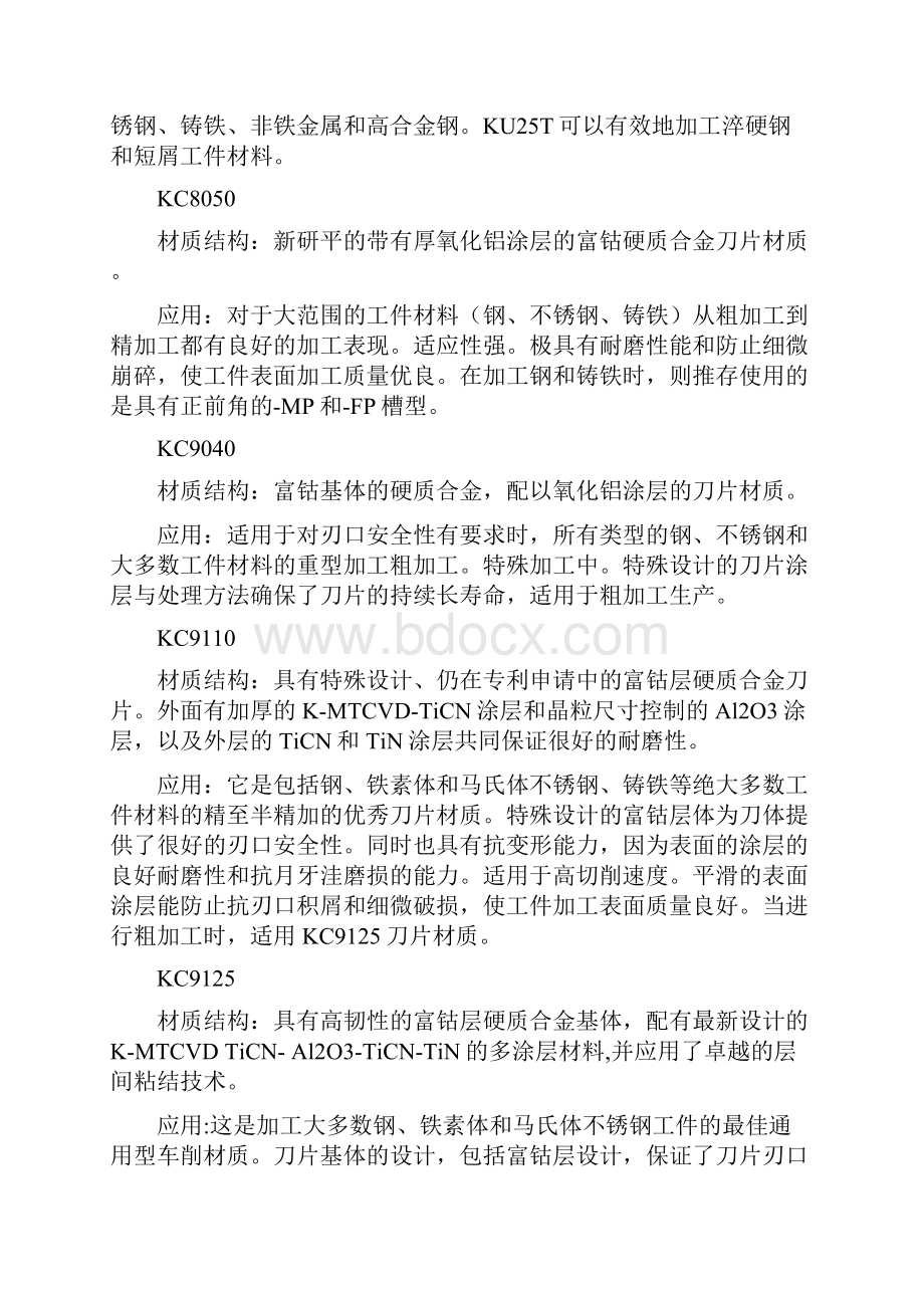 美国肯纳刀具刀片材质表.docx_第2页