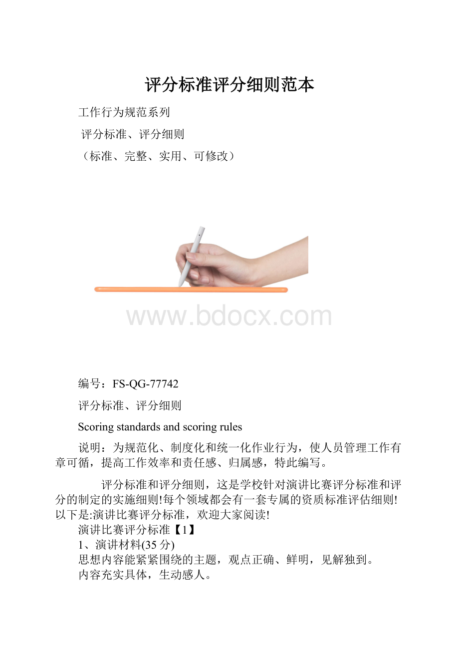 评分标准评分细则范本.docx