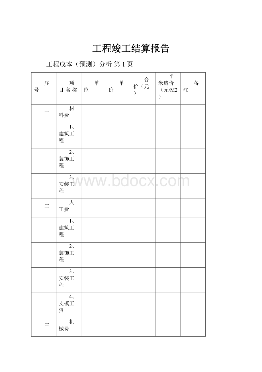 工程竣工结算报告.docx