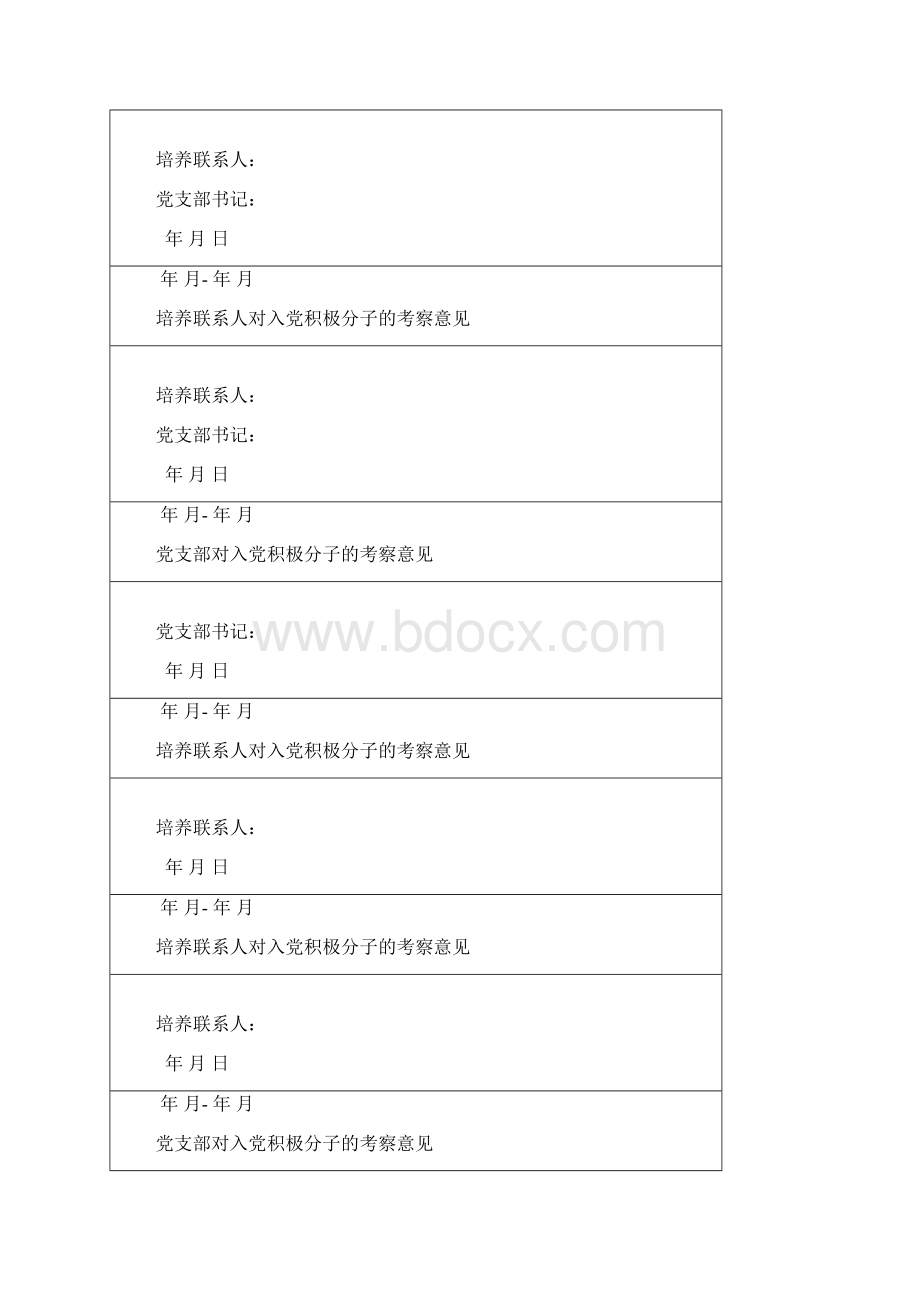 党员发展手册党务工作模板入党积极分子和发展对象阶段.docx_第2页