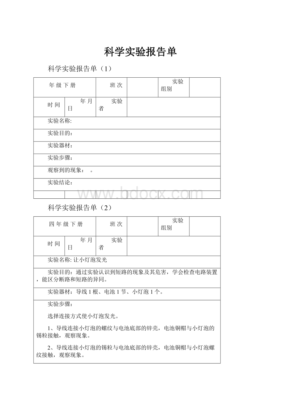 科学实验报告单.docx