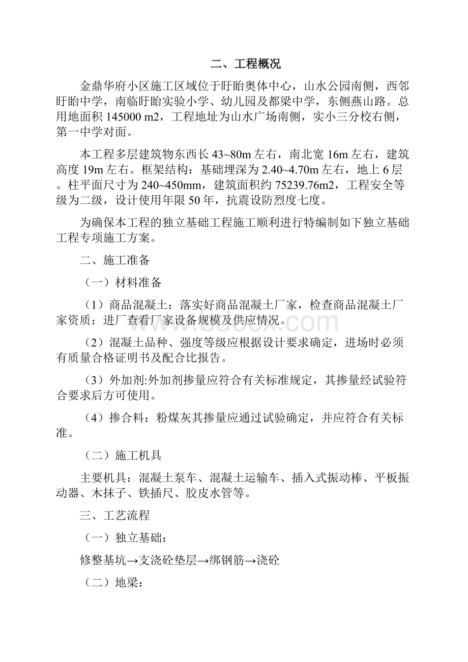 独立基础工程专项施工方案.docx_第2页