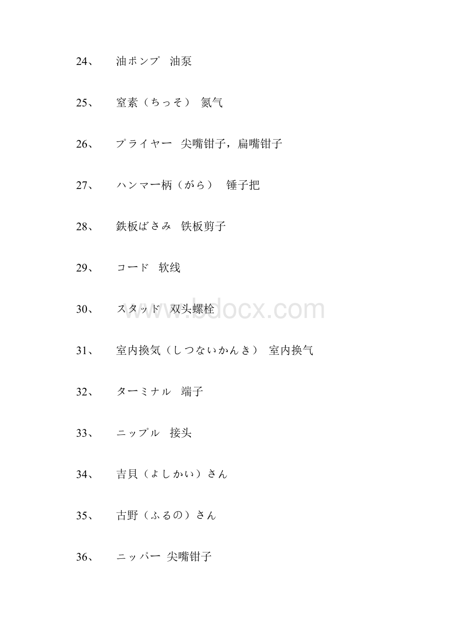 发电厂专用日本语词汇广东惠州燃气电厂专用单词.docx_第3页