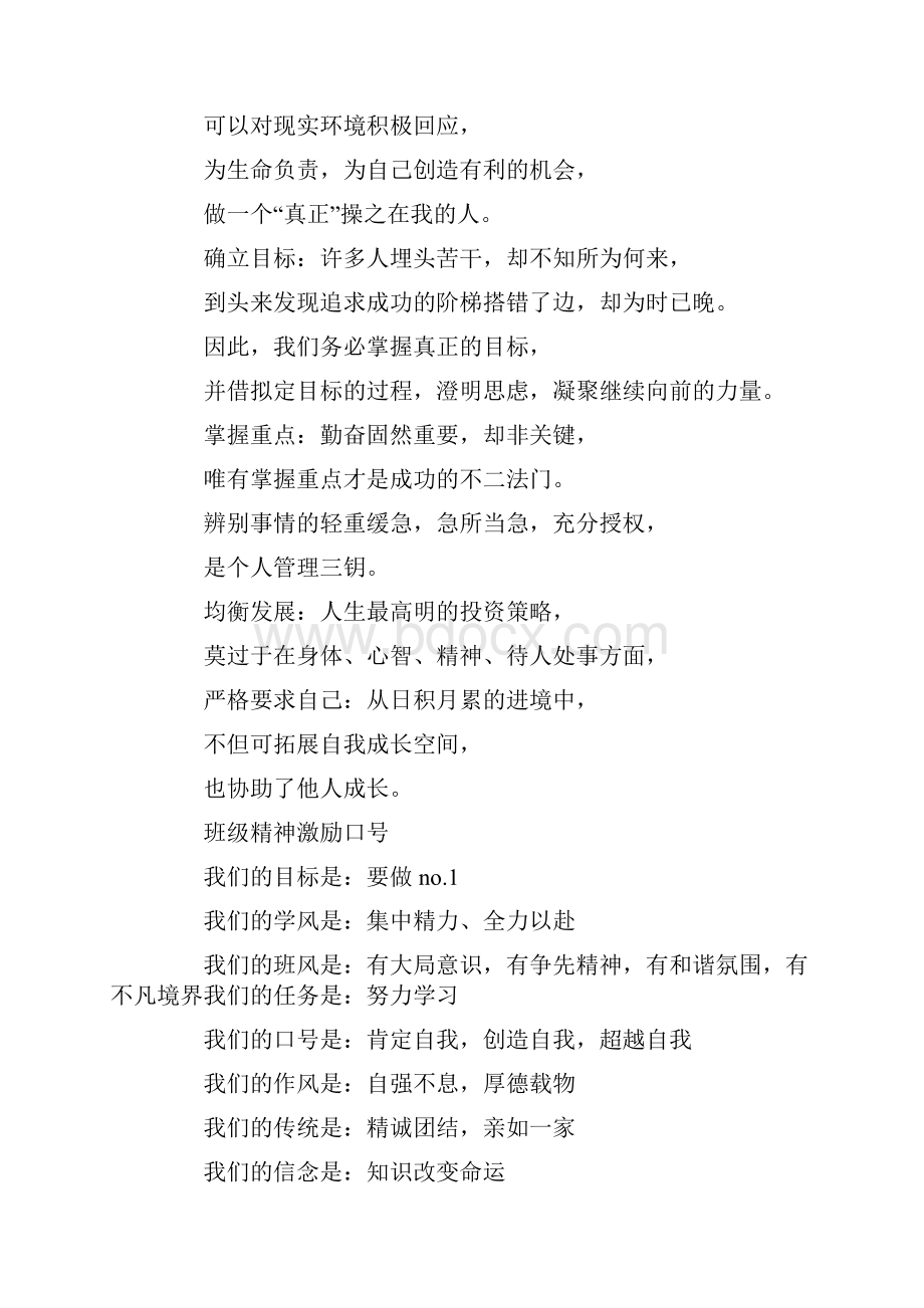 班级精神激励口号精选多篇.docx_第2页