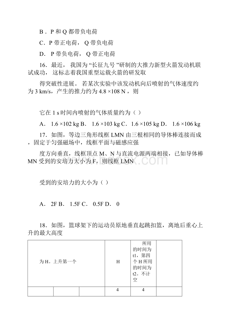 全国卷Ⅰ理综高考物理编辑版扫描版答案.docx_第2页