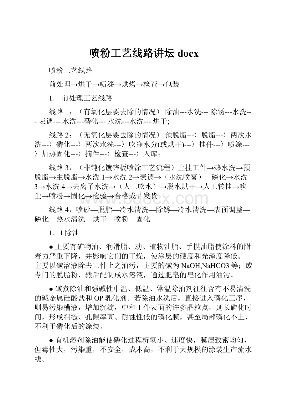 喷粉工艺线路讲坛docx.docx_第1页