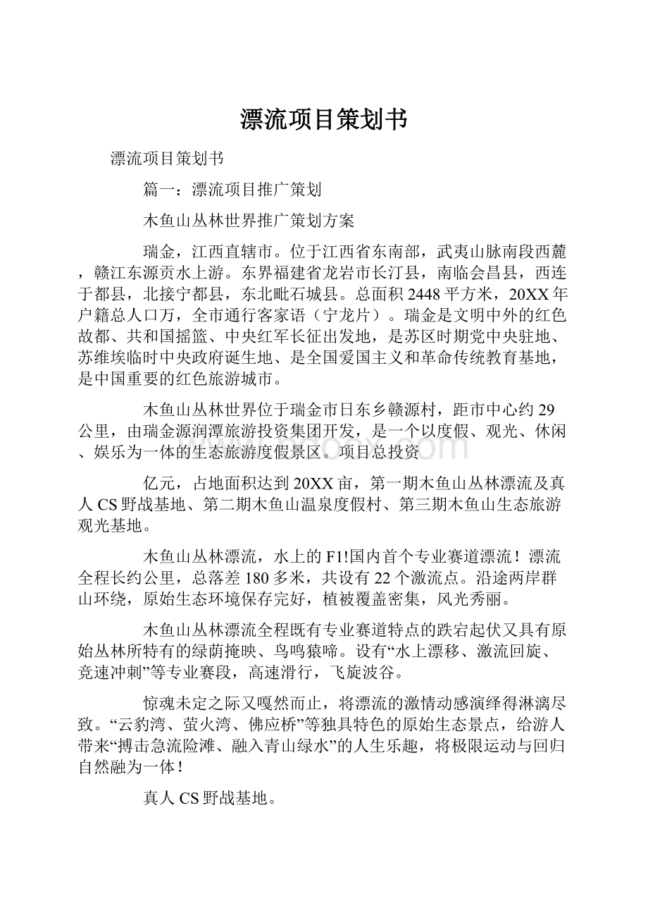 漂流项目策划书.docx_第1页