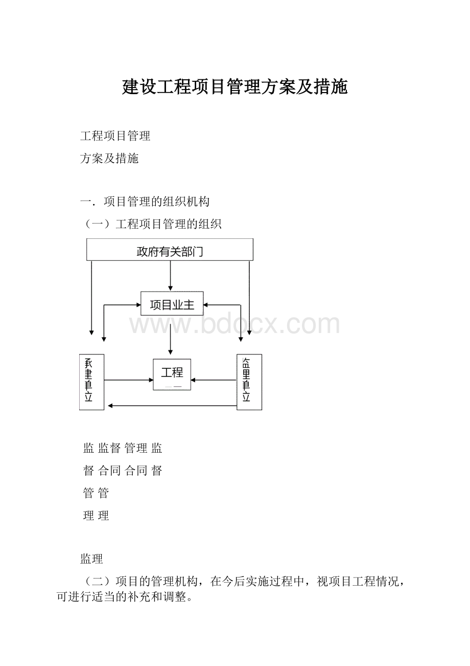 建设工程项目管理方案及措施.docx_第1页