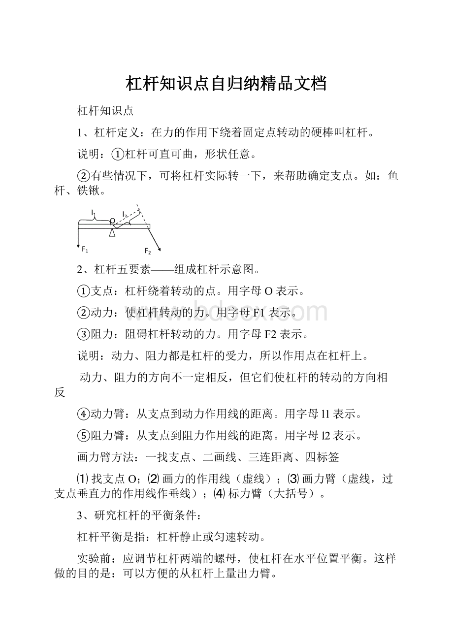 杠杆知识点自归纳精品文档.docx_第1页