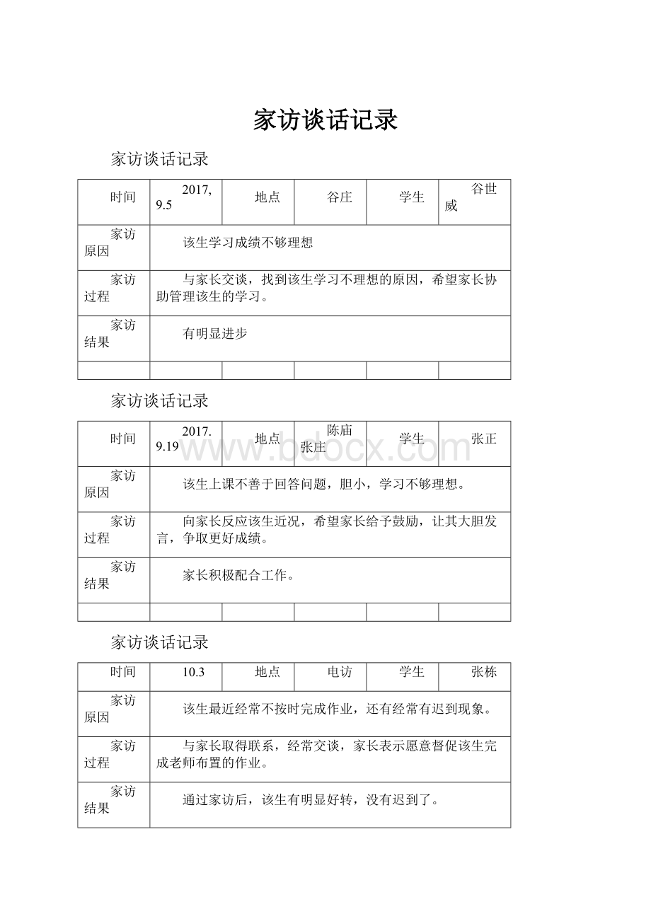 家访谈话记录.docx_第1页