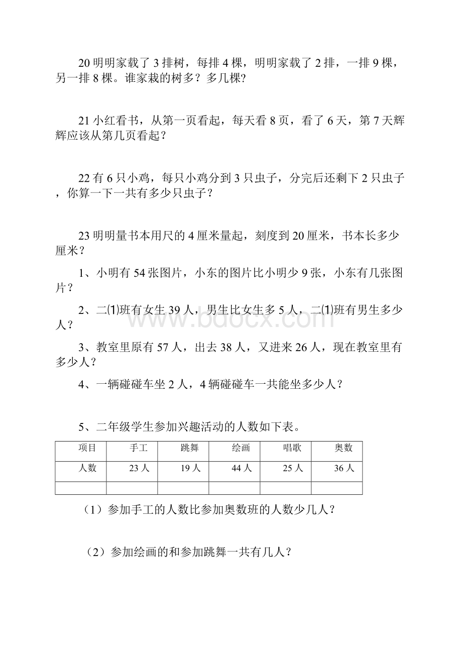 最新二年级数学应用题易错较难20页100道.docx_第3页