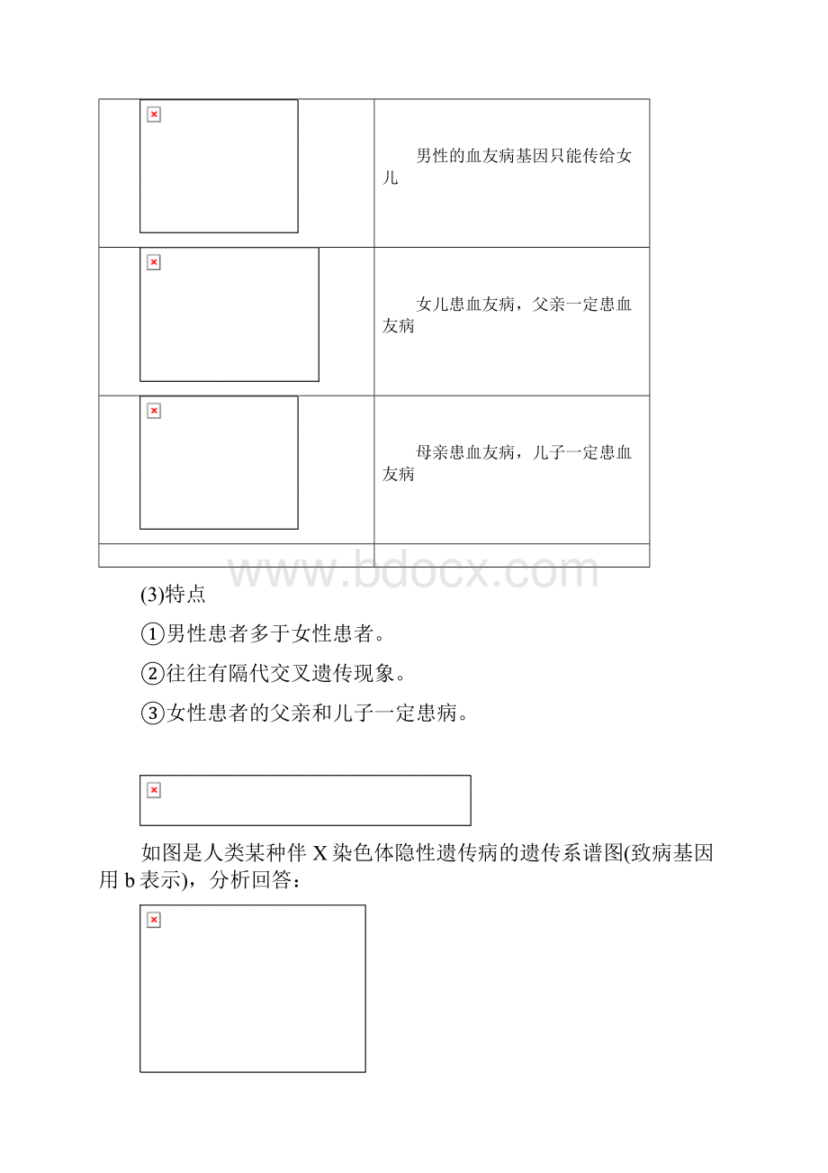 高中生物第二章染色体与遗传第三节性染色体与伴性遗传第2课时教学案浙科版必修2.docx_第3页