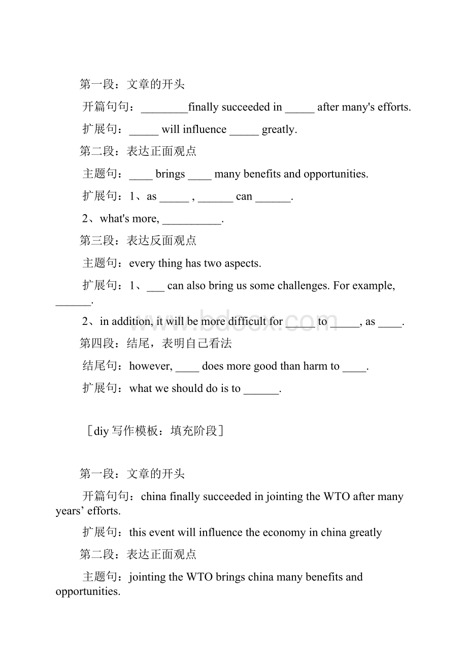 四六级 四六级考试写作模板大全.docx_第3页