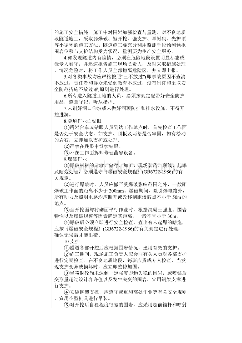 隧道工程施工安全交底记录.docx_第2页