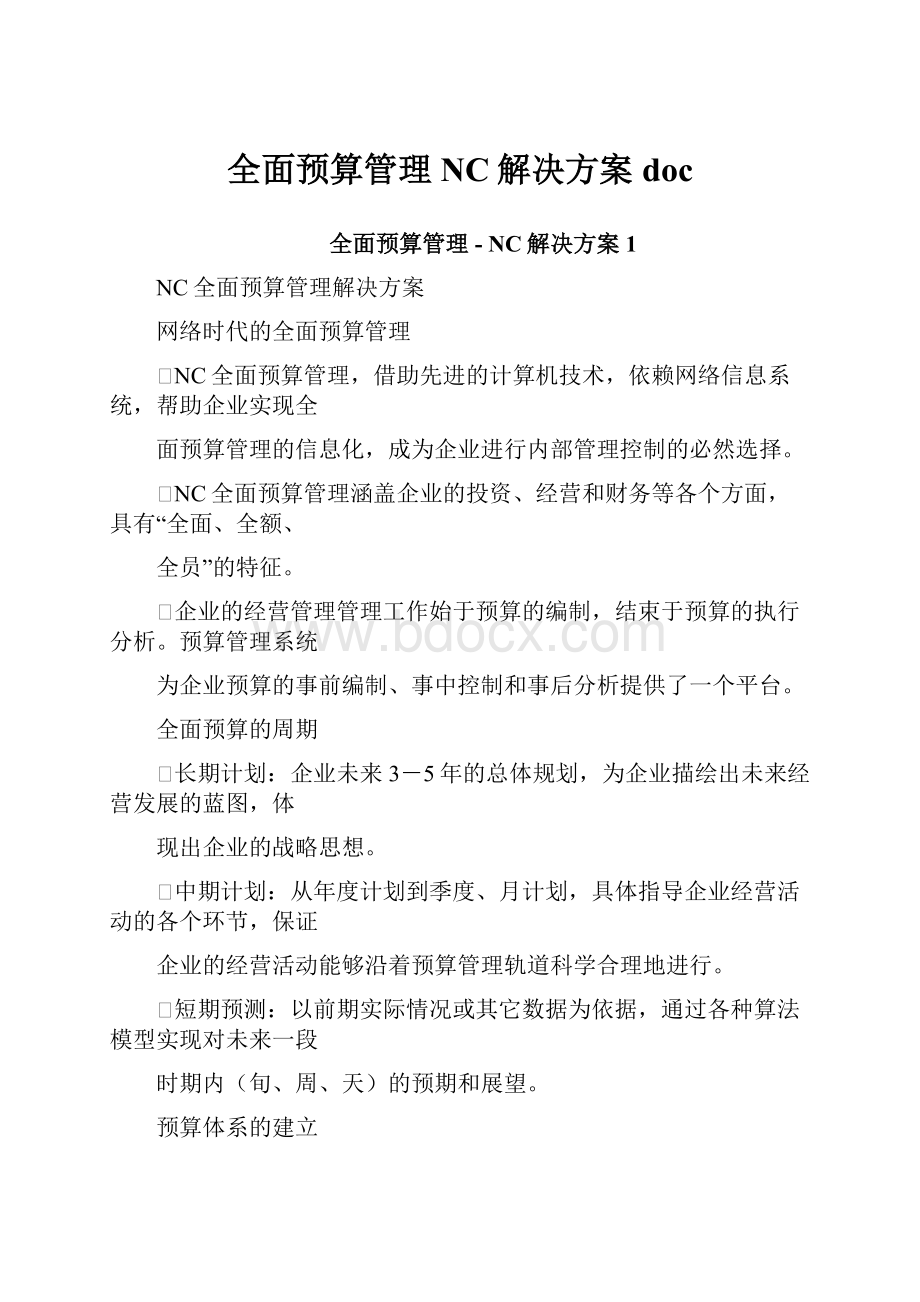 全面预算管理NC解决方案doc.docx_第1页