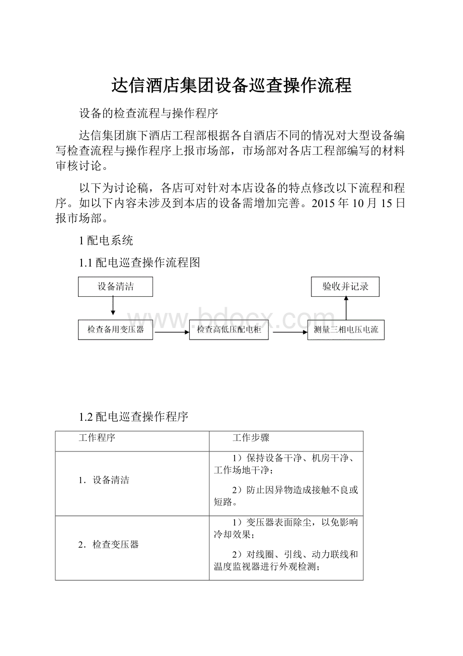 达信酒店集团设备巡查操作流程.docx