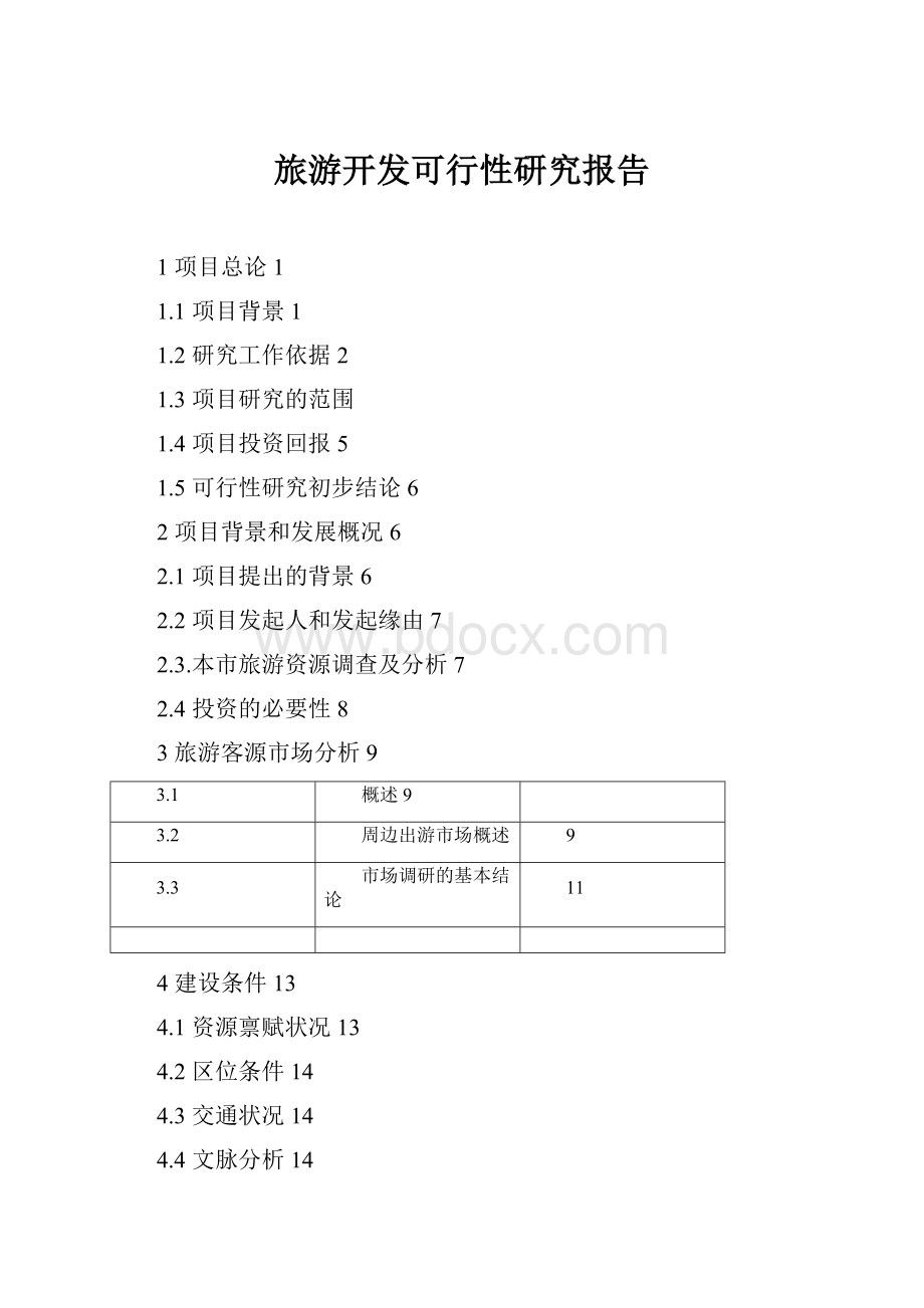 旅游开发可行性研究报告.docx