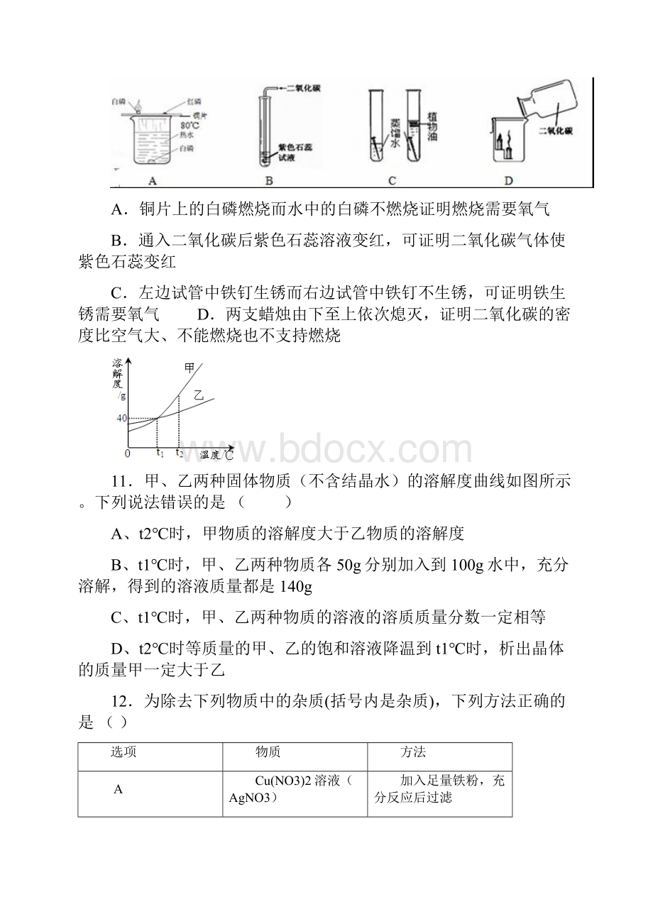 九年级下学期第一次月考化学试题.docx_第3页