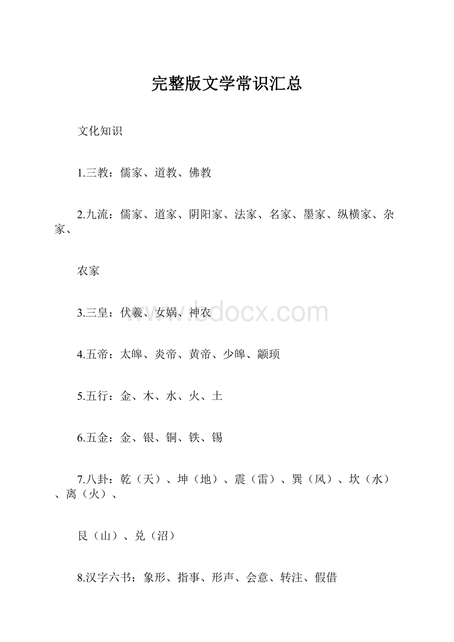 完整版文学常识汇总.docx_第1页