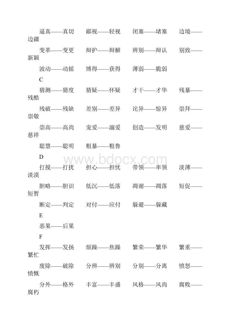 小学生常用的近反义词大全.docx_第2页