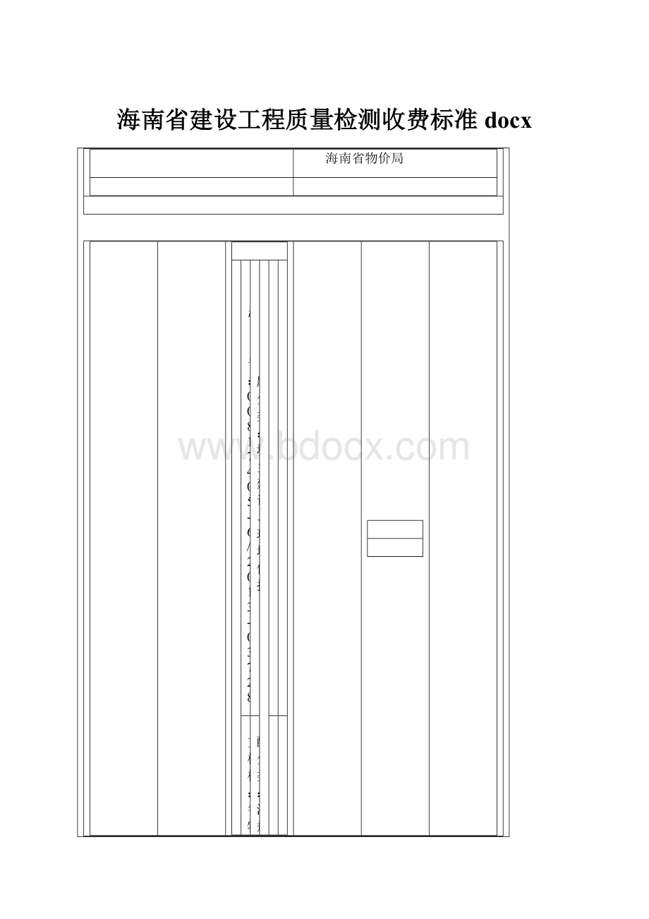 海南省建设工程质量检测收费标准docx.docx_第1页