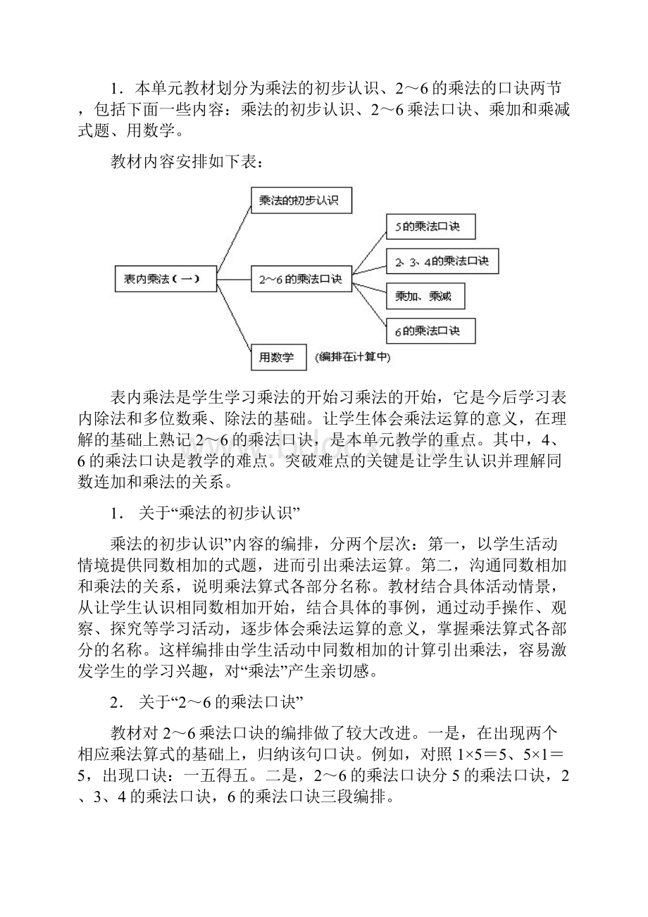 最新人教版二年级上册数学第四单元教学设计 1.docx_第2页