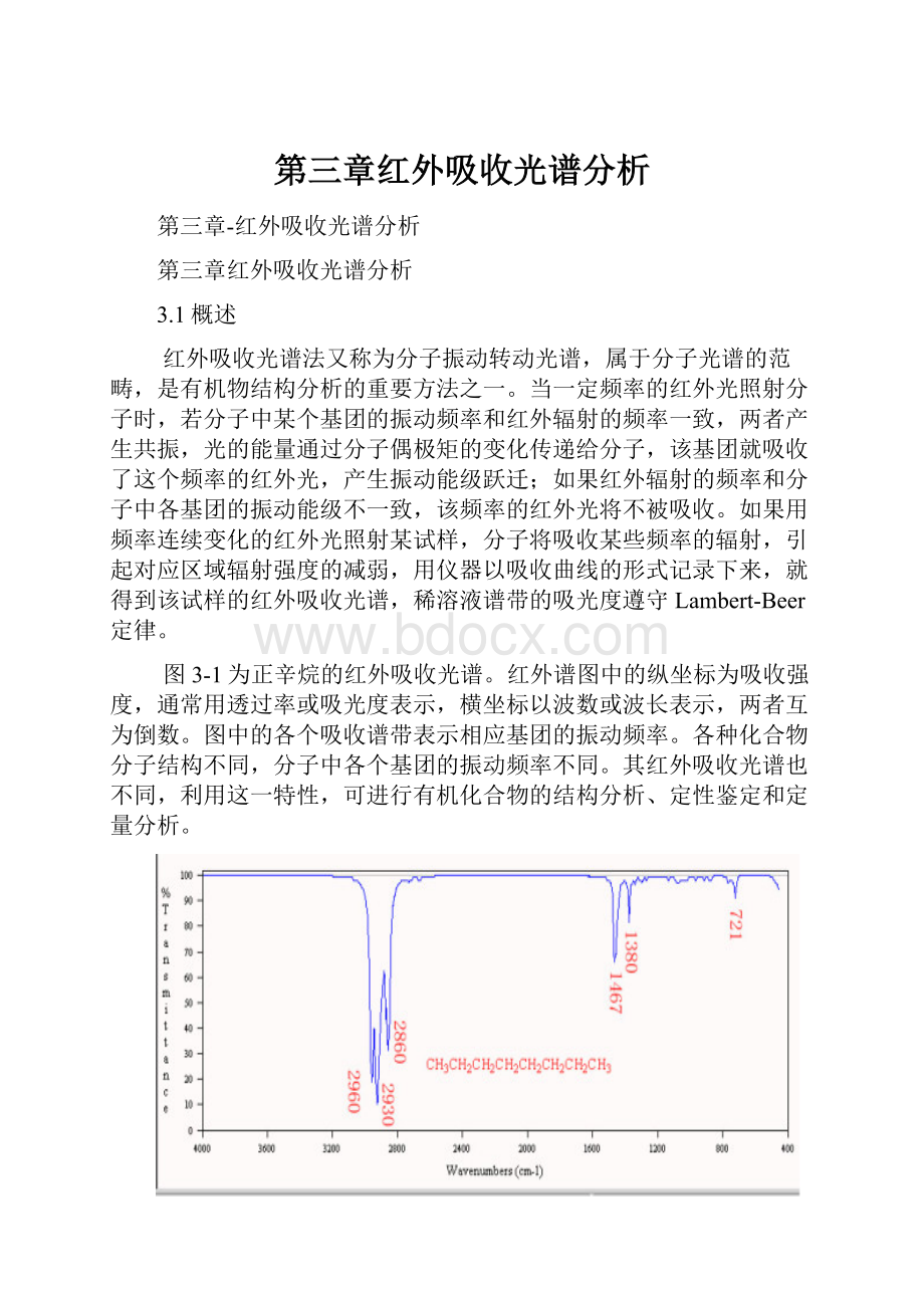 第三章红外吸收光谱分析.docx