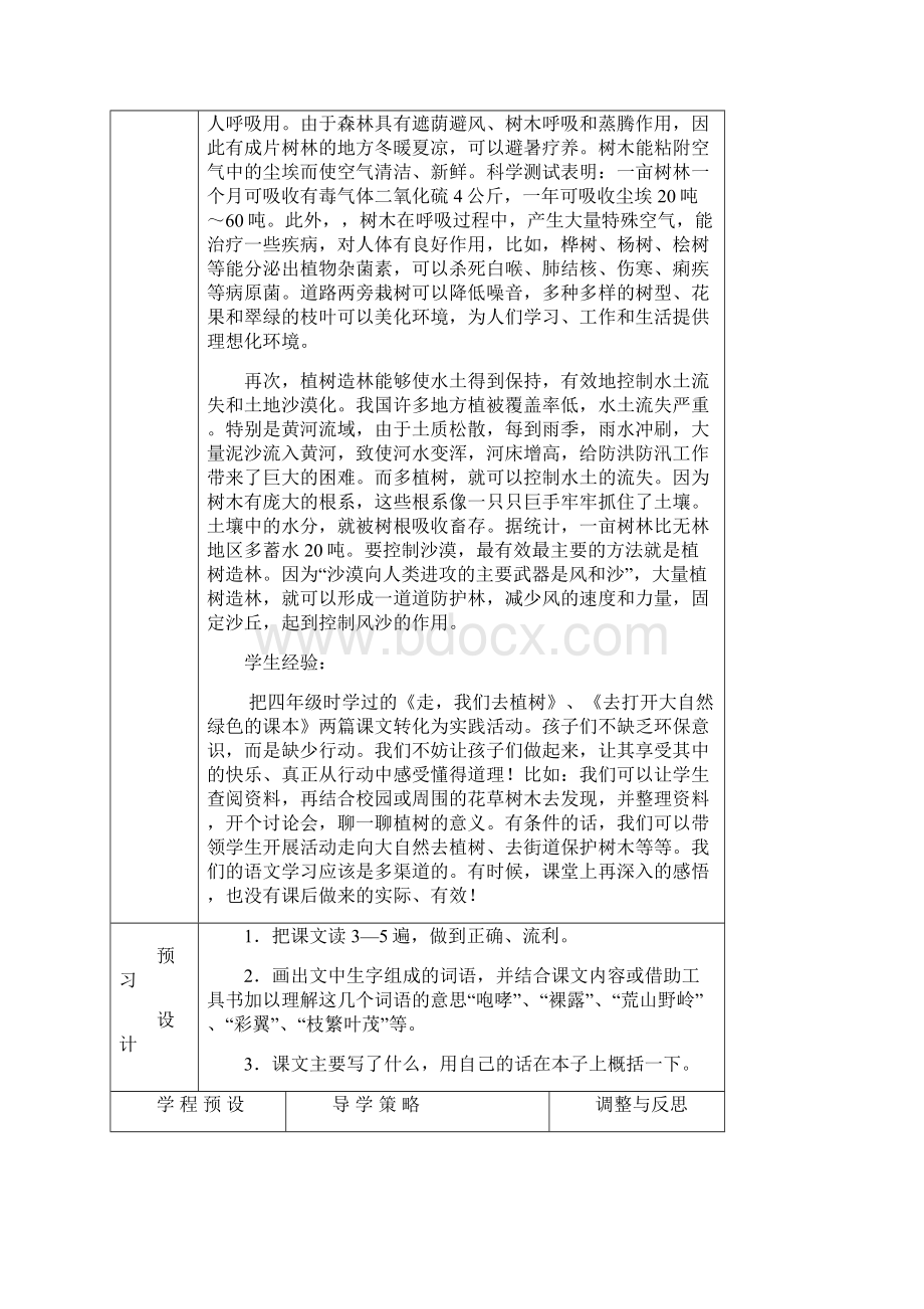 最新小学语文苏教版五年级下册《春光染绿我们双脚》公开课教案1.docx_第2页