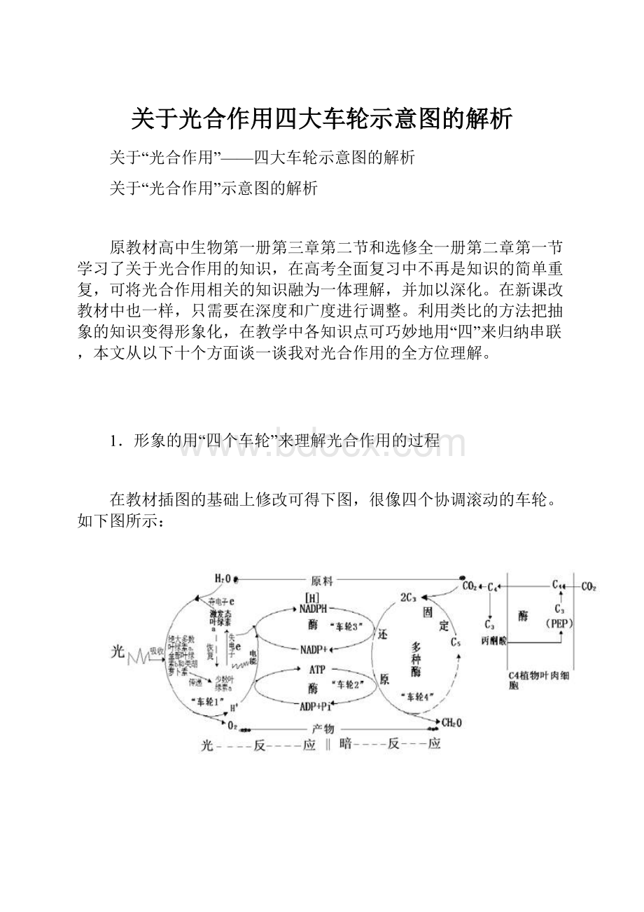 关于光合作用四大车轮示意图的解析.docx