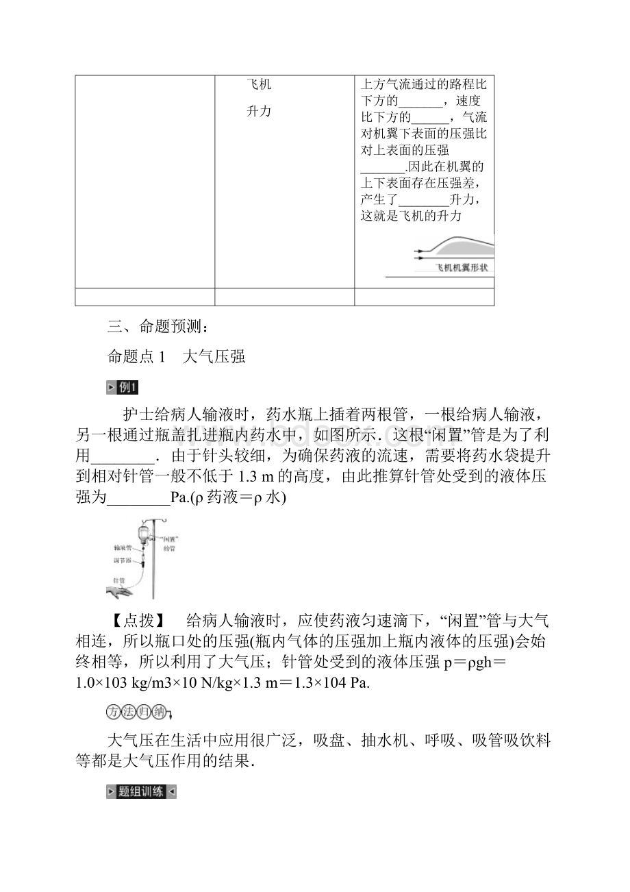 最新初中物理考点总复习专题讲解《专题11气体与流体压强》附强化训练与答案解析.docx_第3页