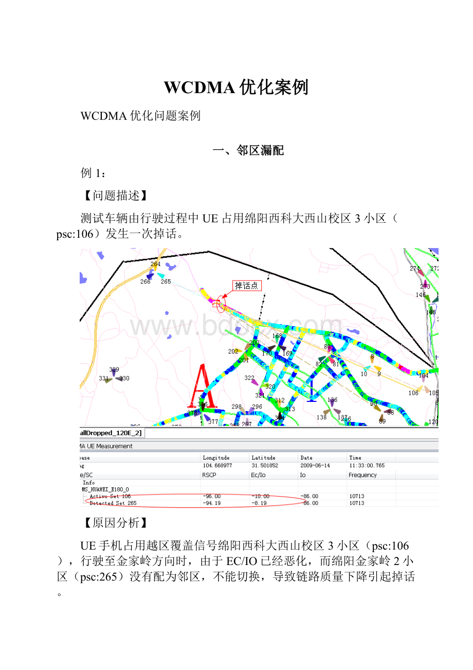 WCDMA优化案例.docx