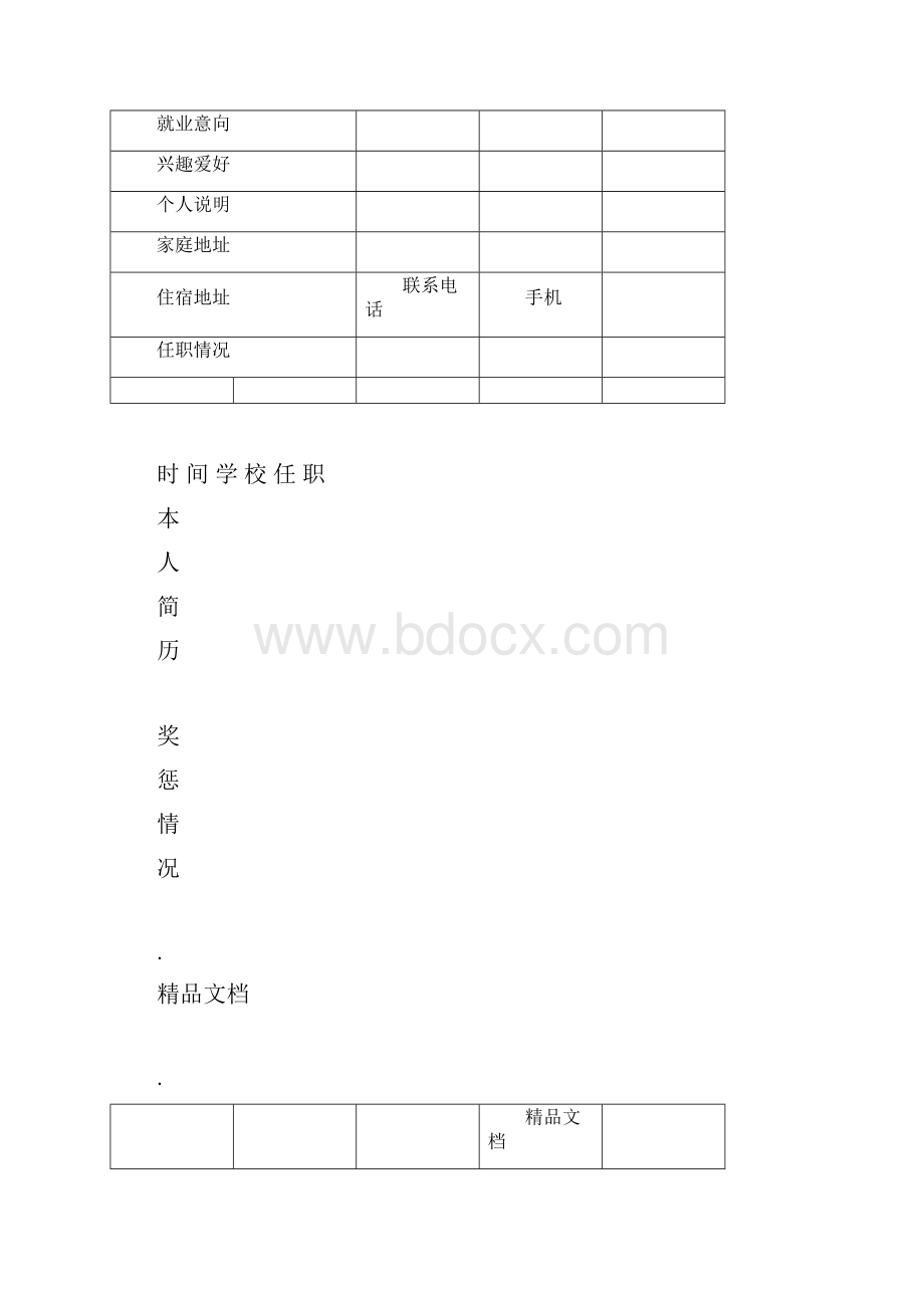 面试个人简历表1.docx_第3页