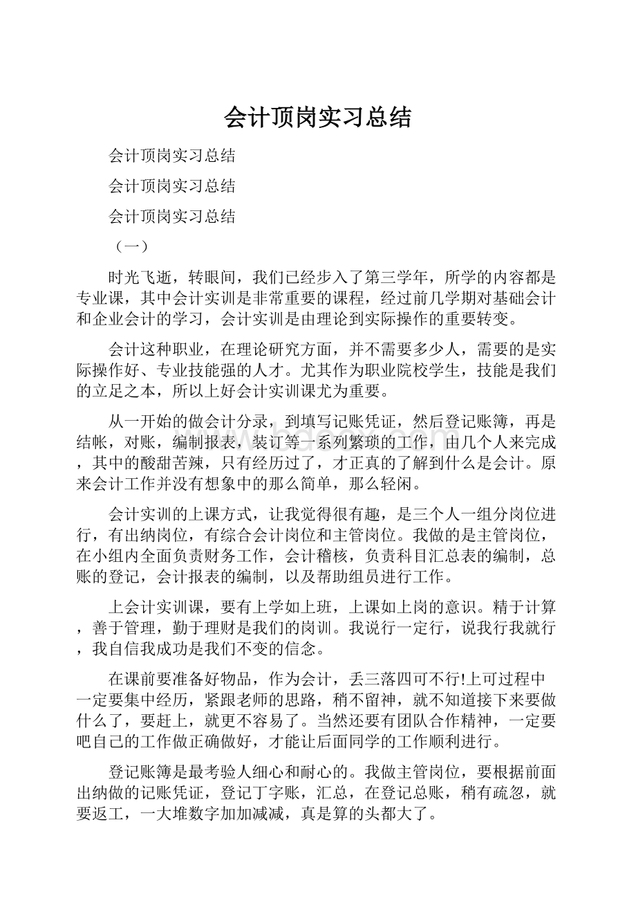 会计顶岗实习总结.docx