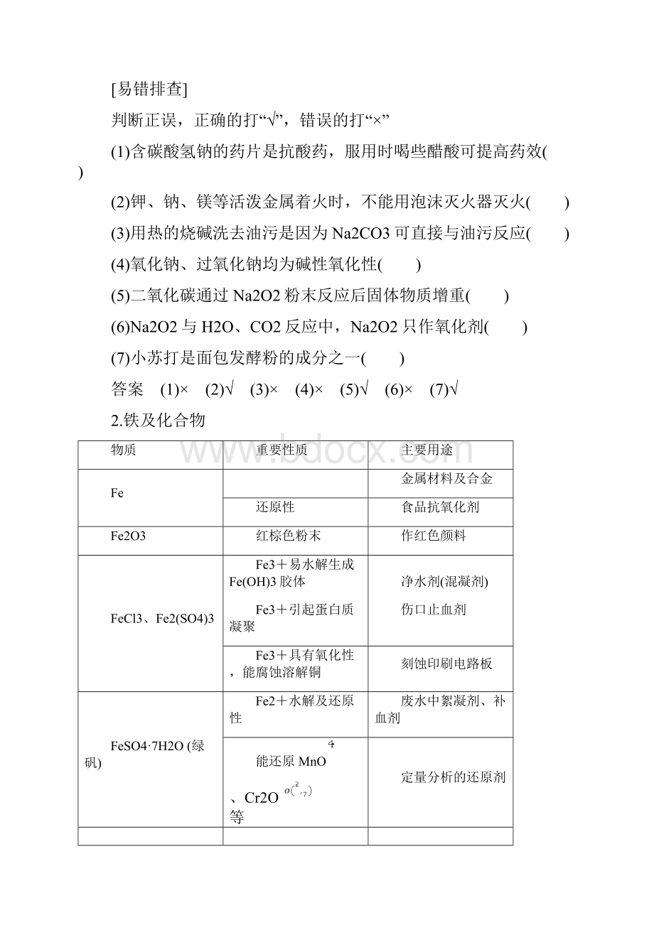 届高三化学二轮专题复习 选择题5常见无机物的性质和应用.docx_第2页