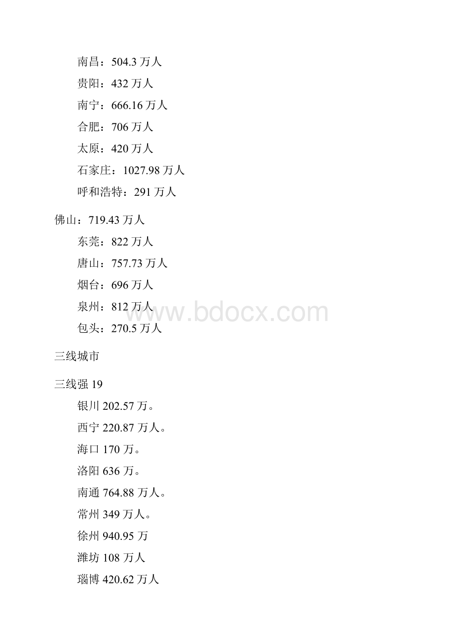 中国一线城市二线城市三线城市有哪些123.docx_第3页