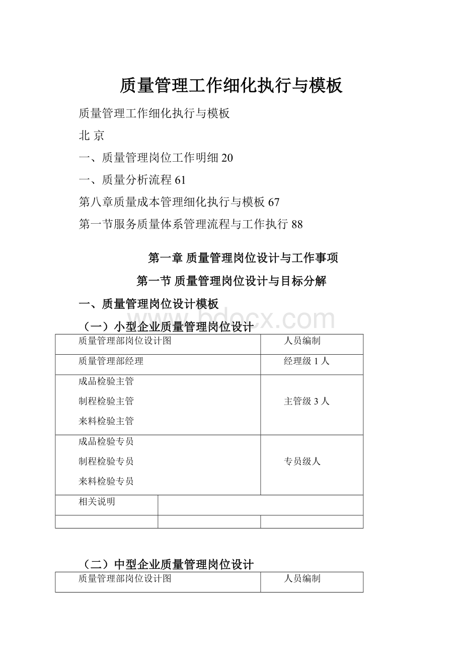 质量管理工作细化执行与模板.docx_第1页